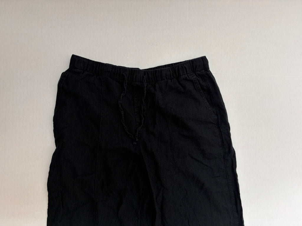 Gap Pants Small Petite Black Rayon/Linen/Viscose