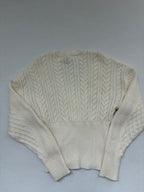 MUSERA Sweaters/Cardigans Small Cream/Off-white Cable Knit