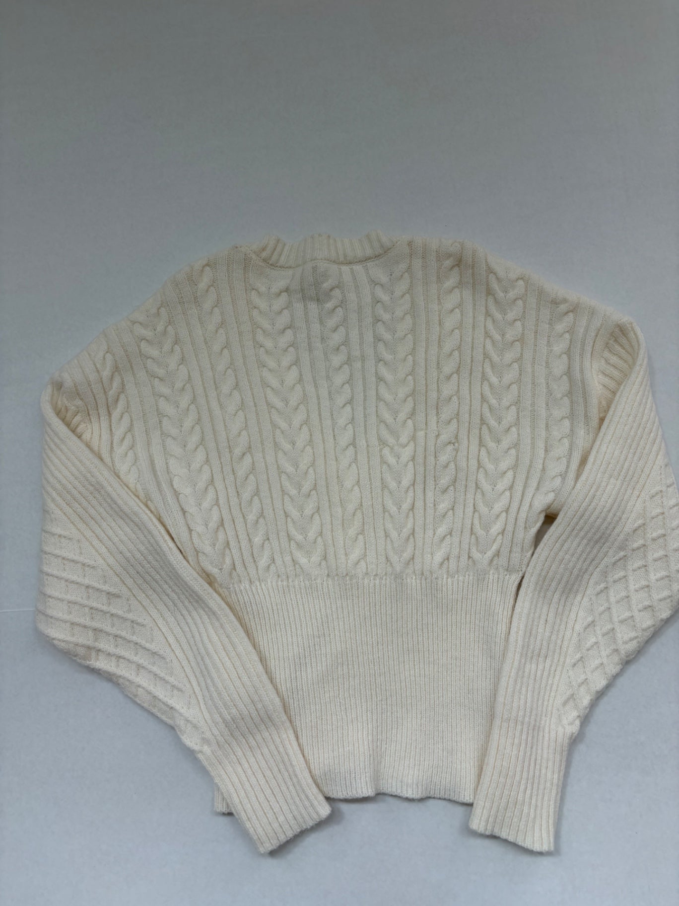 MUSERA Sweaters/Cardigans Small Cream/Off-white Cable Knit