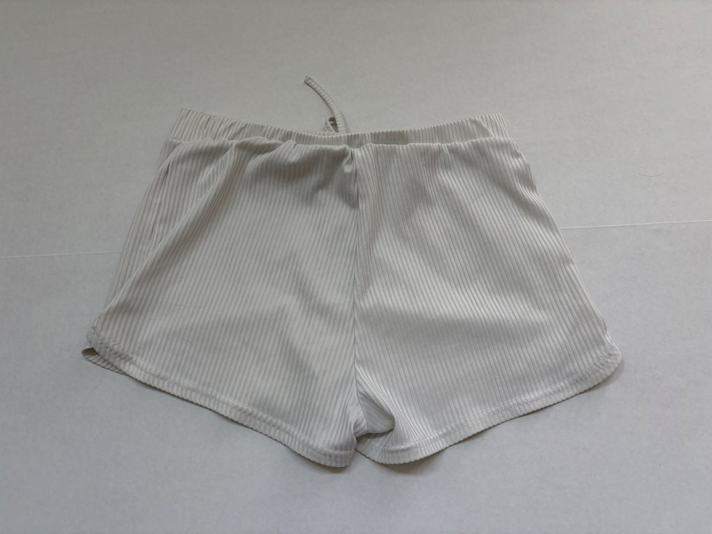 Unbranded Shorts Small White Ribbed Knit