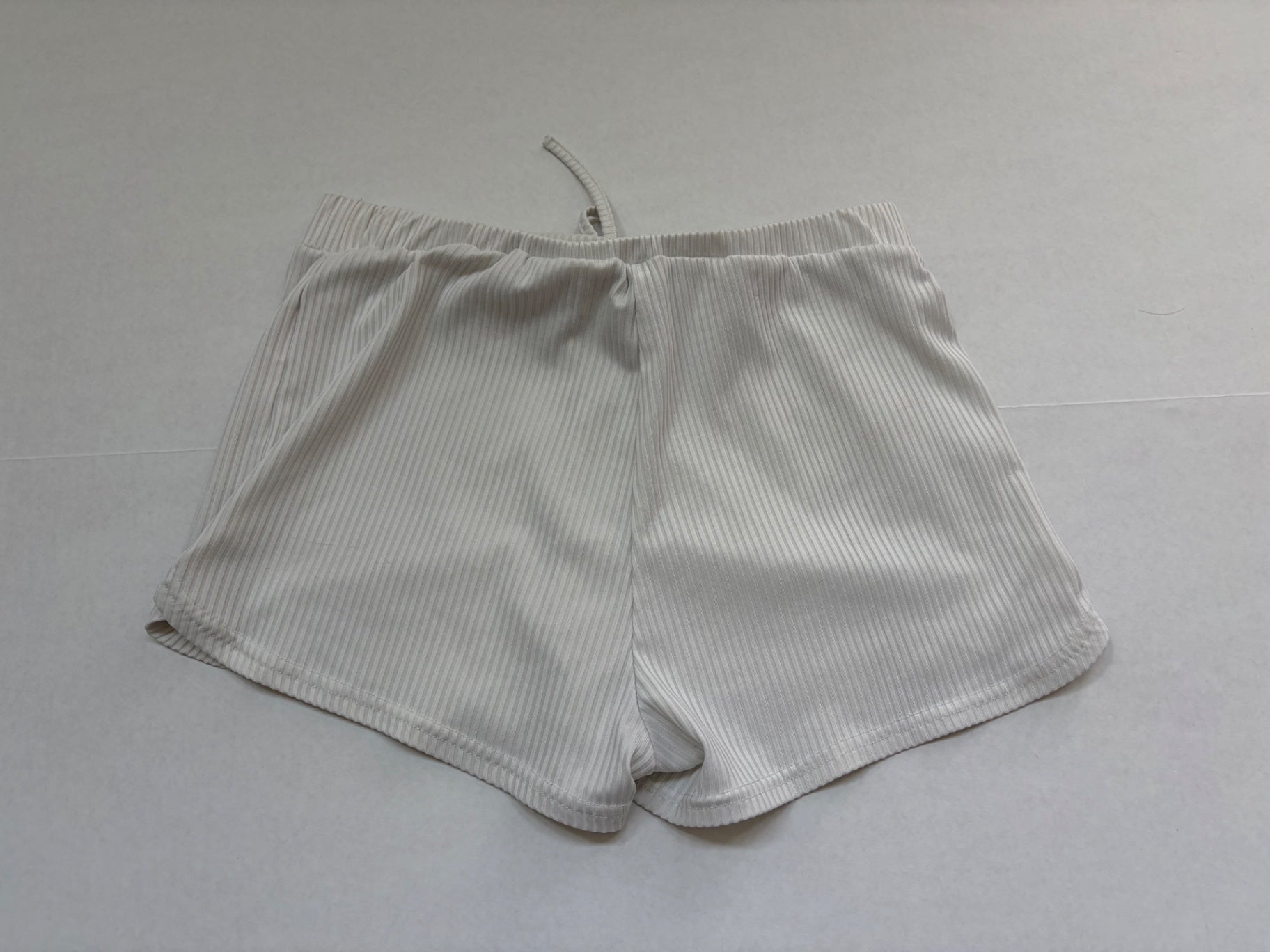 Unbranded Shorts Small White Ribbed Knit