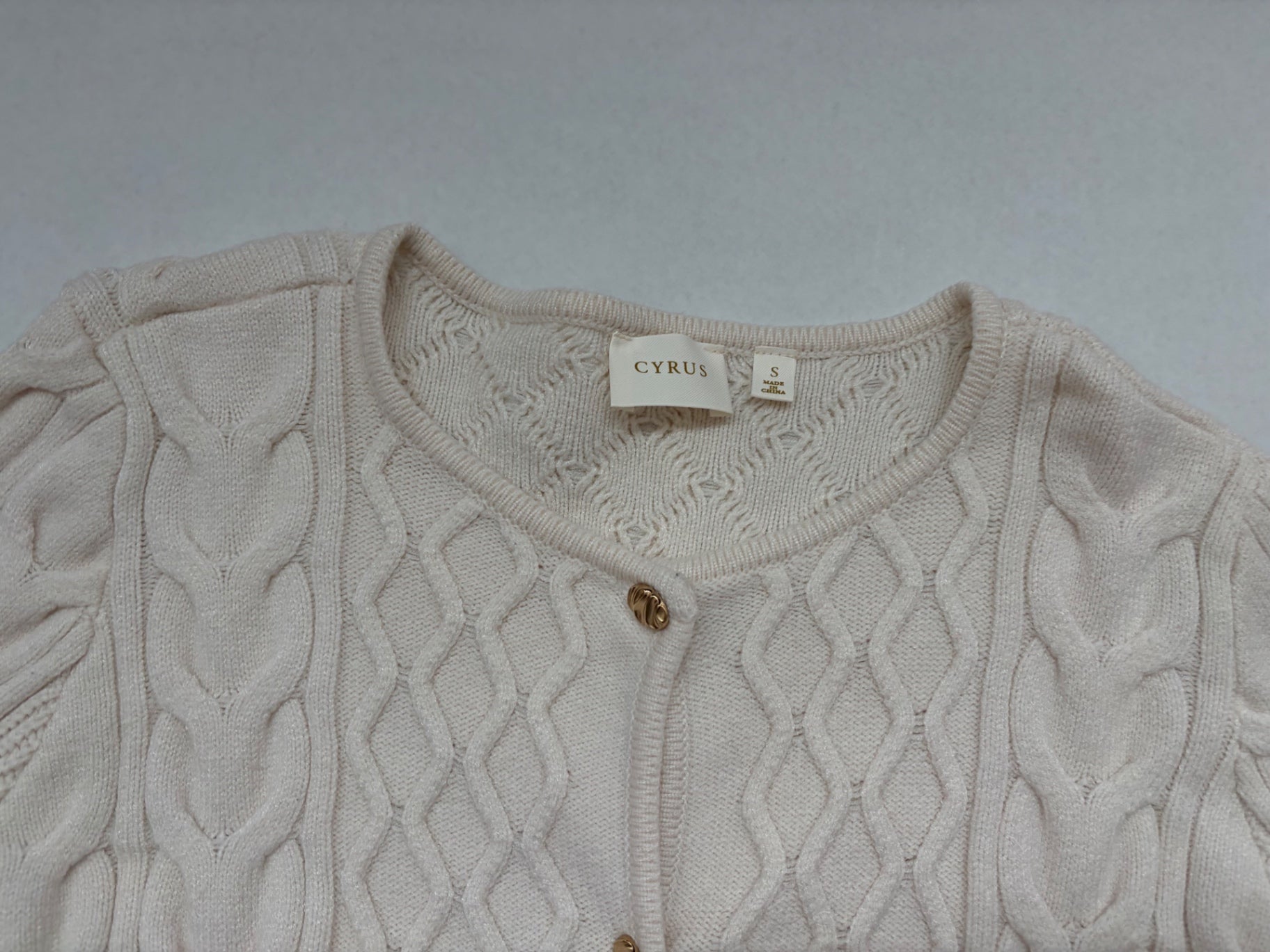 CYRUS Sweaters/Cardigans Small Beige Rayon,Viscose,Polyester,Nylon