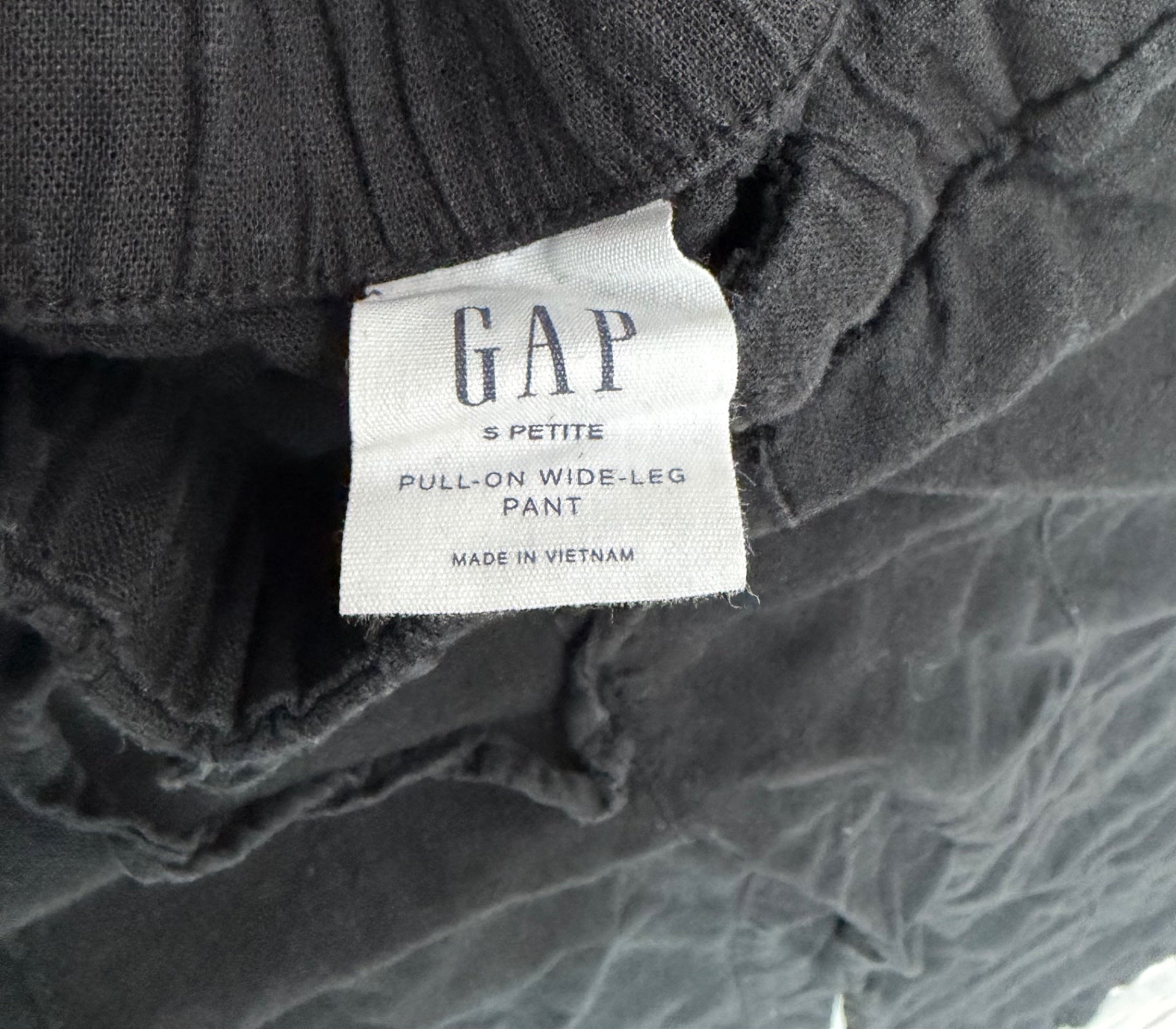 Gap Pants Small Petite Black Rayon/Linen/Viscose