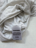 mandala Tops Extra Small White Rayon and Spandex