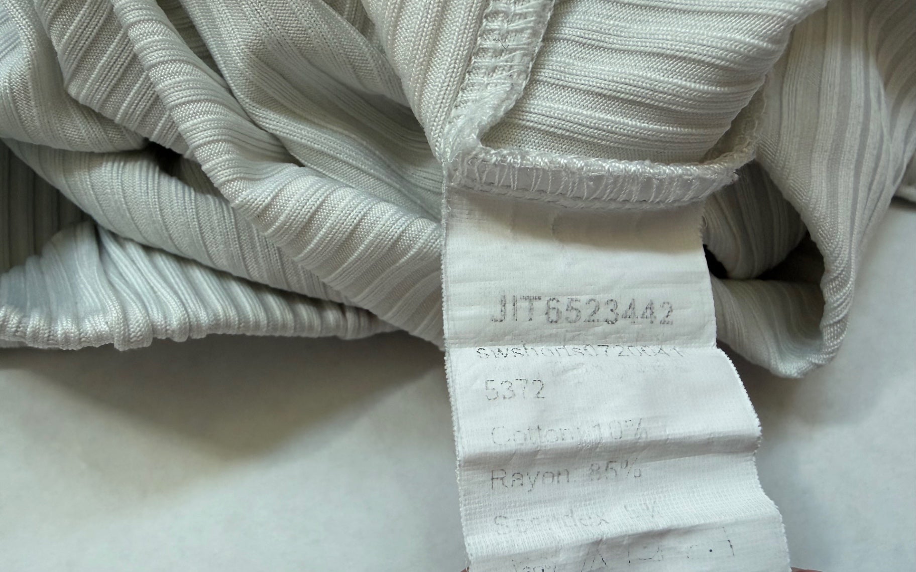 Unbranded Shorts Small White Ribbed Knit