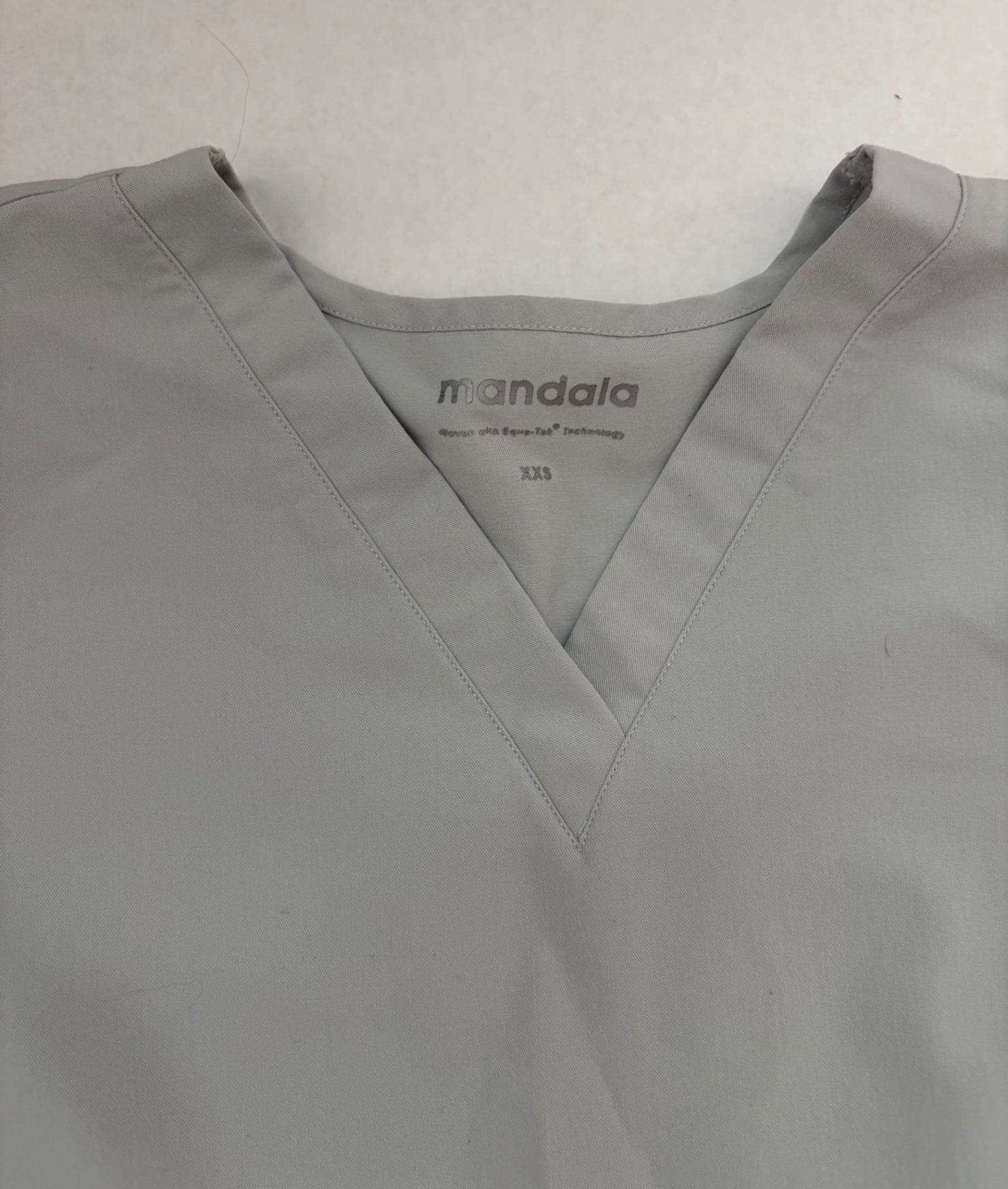 Mandala Scrubs Extra Extra Small Light Gray Polyester/Viscose/Spandex
