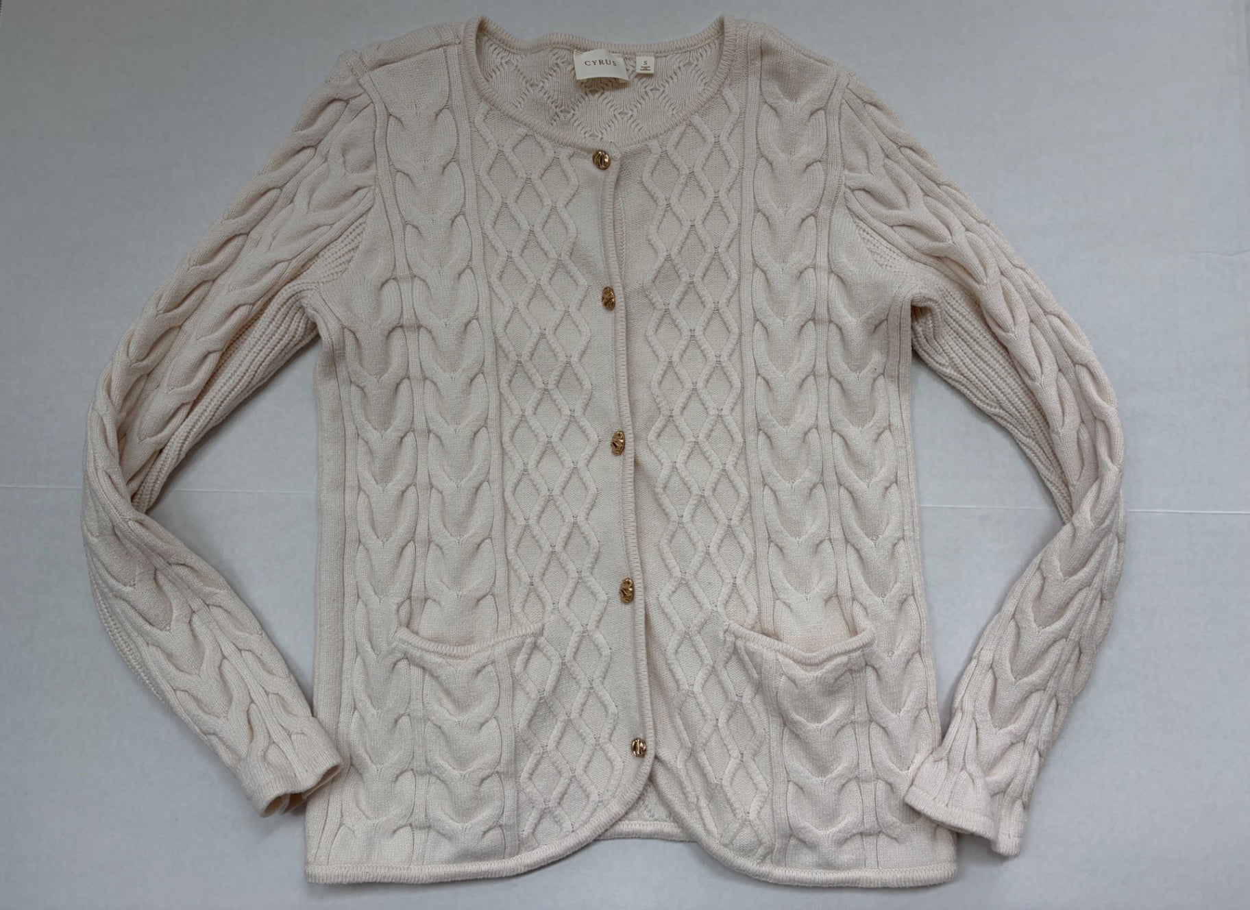 CYRUS Sweaters/Cardigans Small Beige Rayon,Viscose,Polyester,Nylon