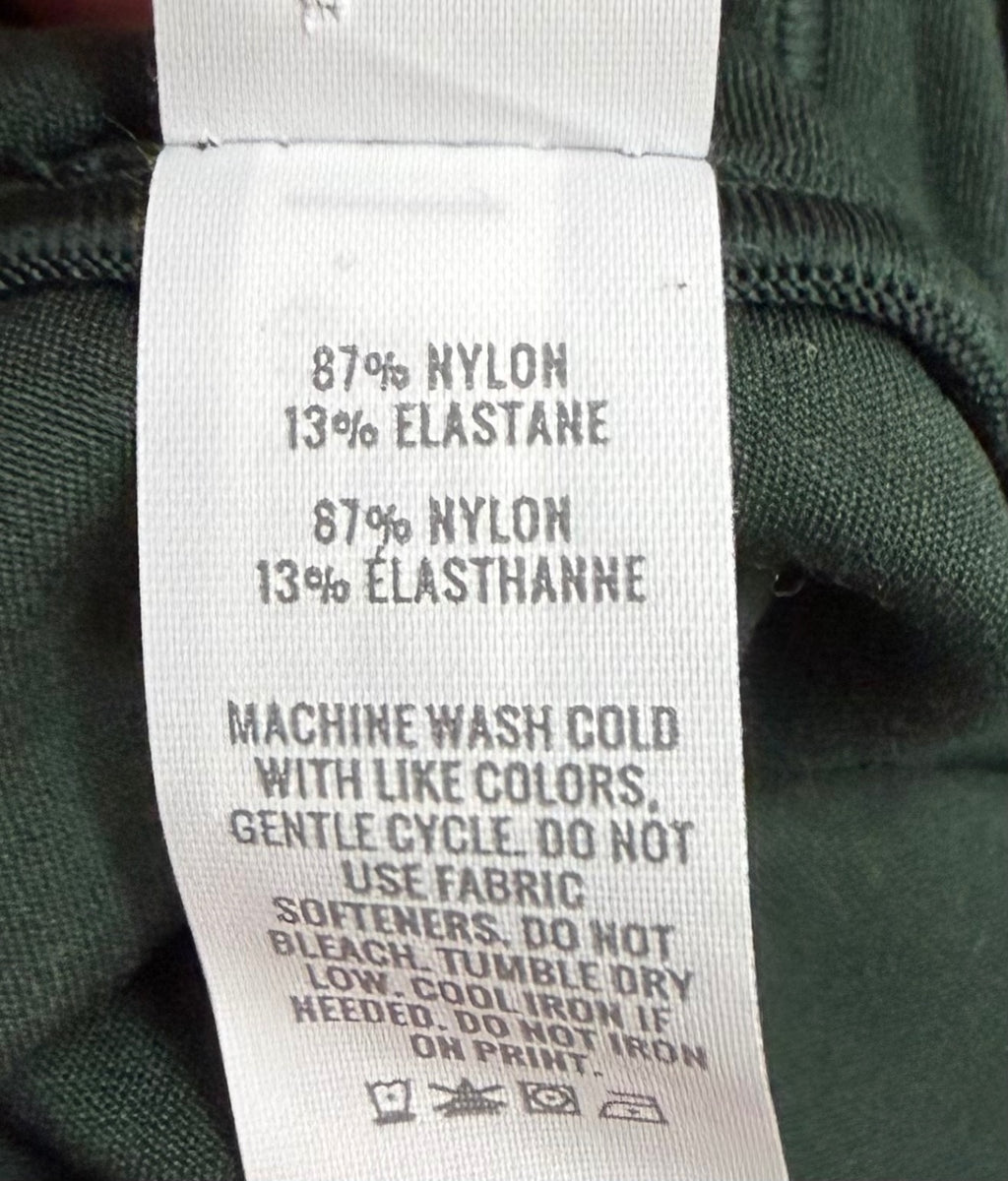 OFFLINE by Aerie Flare High Rise Leggings Small Dark Green Nylon, Elastane