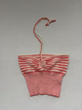 Unbranded Tops Extra Small Red and Cream Knitted fabric with stripes