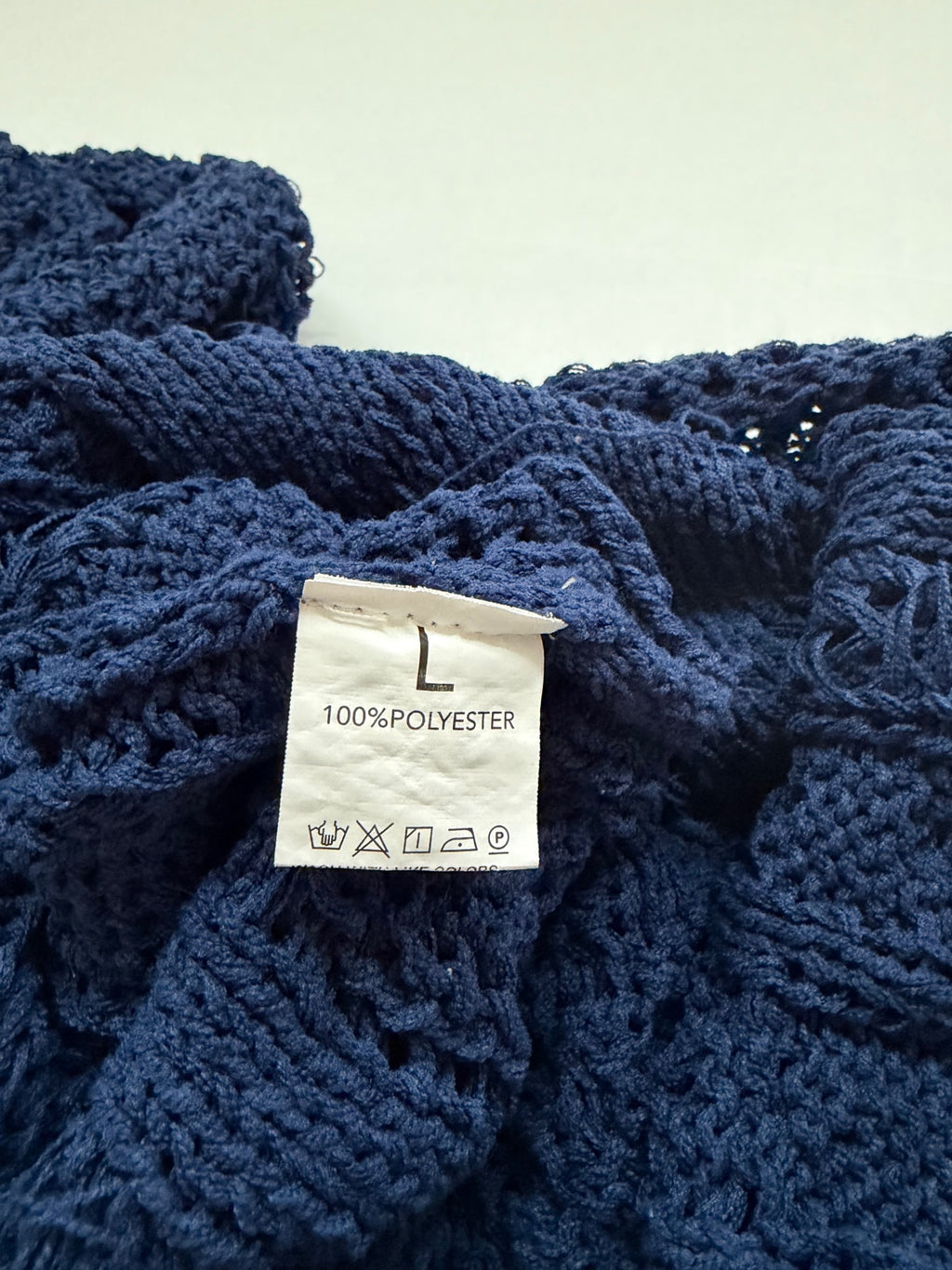 Unknown Sweaters/Cardigans Large Navy Blue Polyester (knitted fabric)