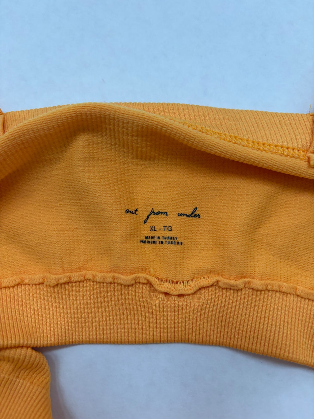 Out From Under Tops Extra Large Orange Cotton/Knitted