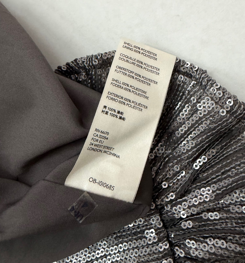 Anthropologie Tops 4 Silver and black Sequined fabric with polyester lining