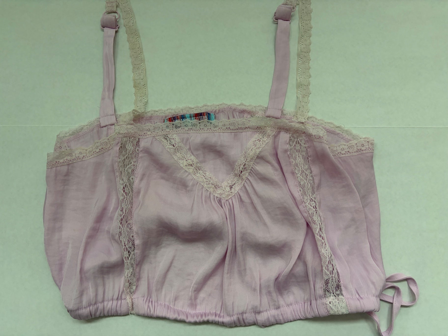 Urban Outfitters Tops Medium Pink Satin and lace