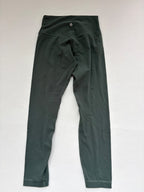 Lululemon Leggings 11W x 32L Dark Green Synthetic/Stretch Fabric
