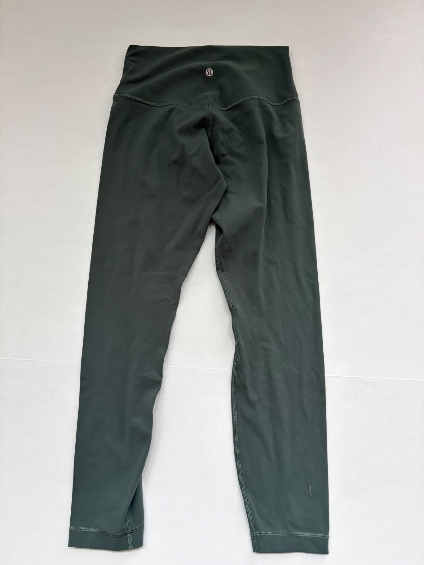 Lululemon Leggings 11W x 32L Dark Green Synthetic/Stretch Fabric