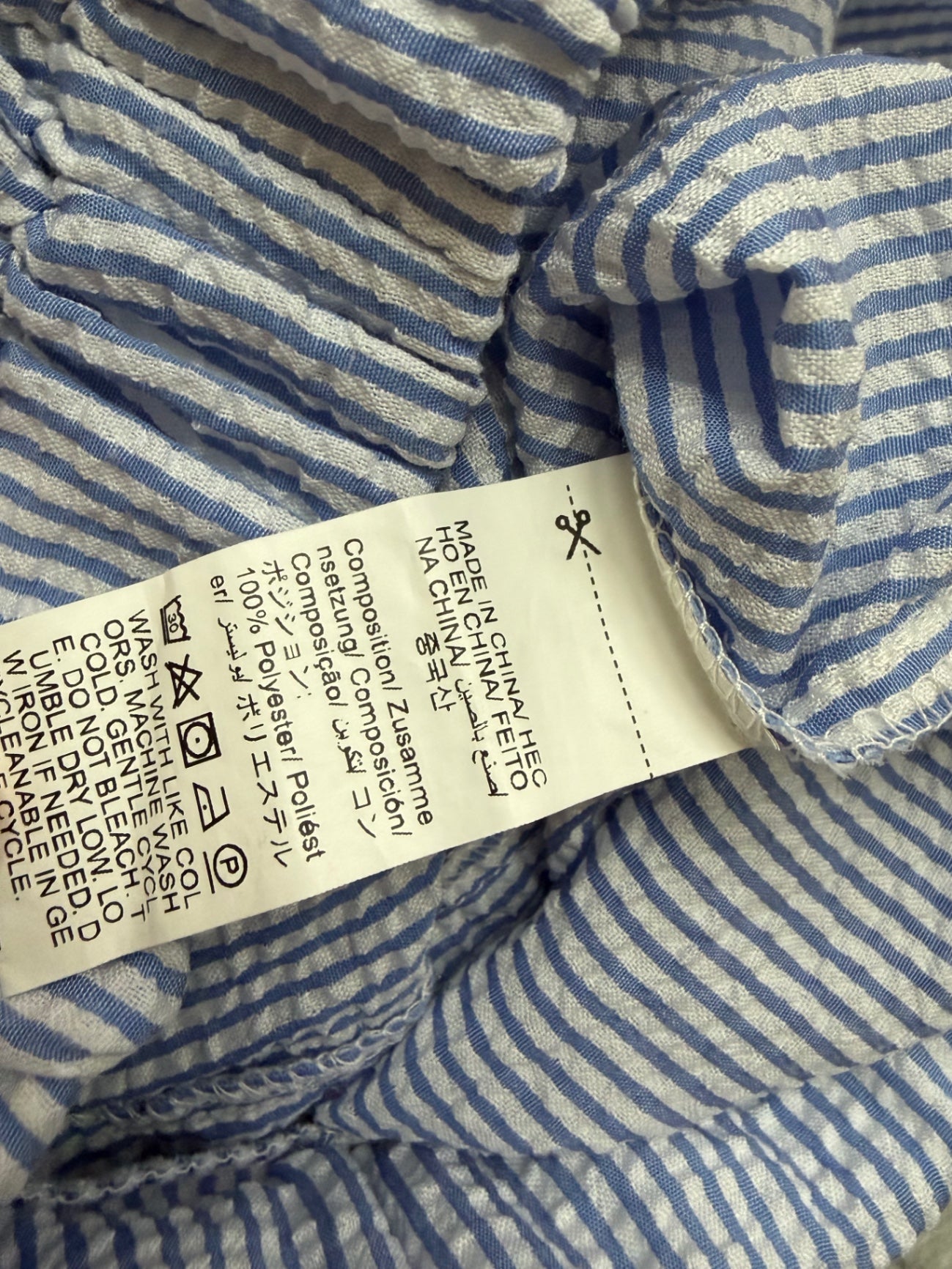Unbranded Shorts 13W x 11L Blue and white Polyester