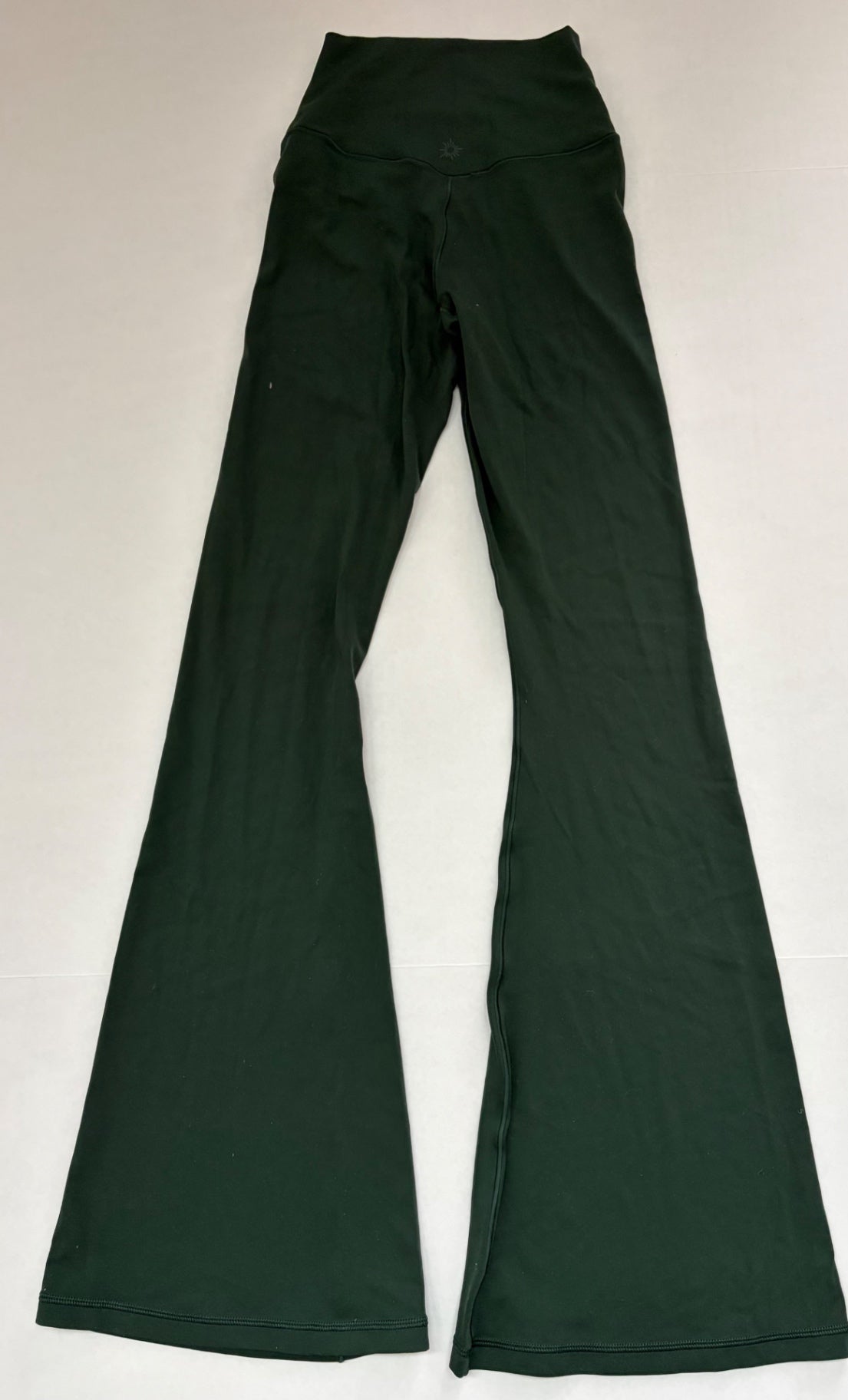 OFFLINE by Aerie Flare High Rise Leggings Small Dark Green Nylon, Elastane