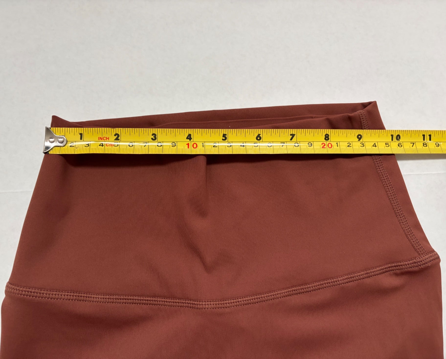 Lululemon Leggings 10W x 34L Rusty Brown Synthetics, likely a blend with stretch