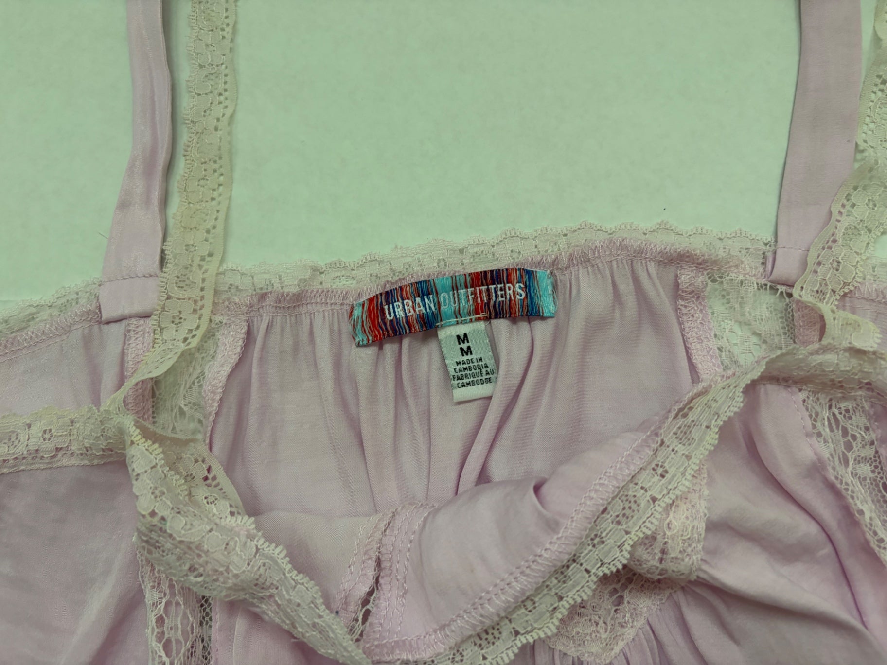 Urban Outfitters Tops Medium Pink Satin and lace