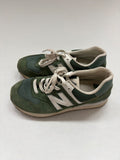 New Balance Shoes 7 Green and White Suede and Mesh