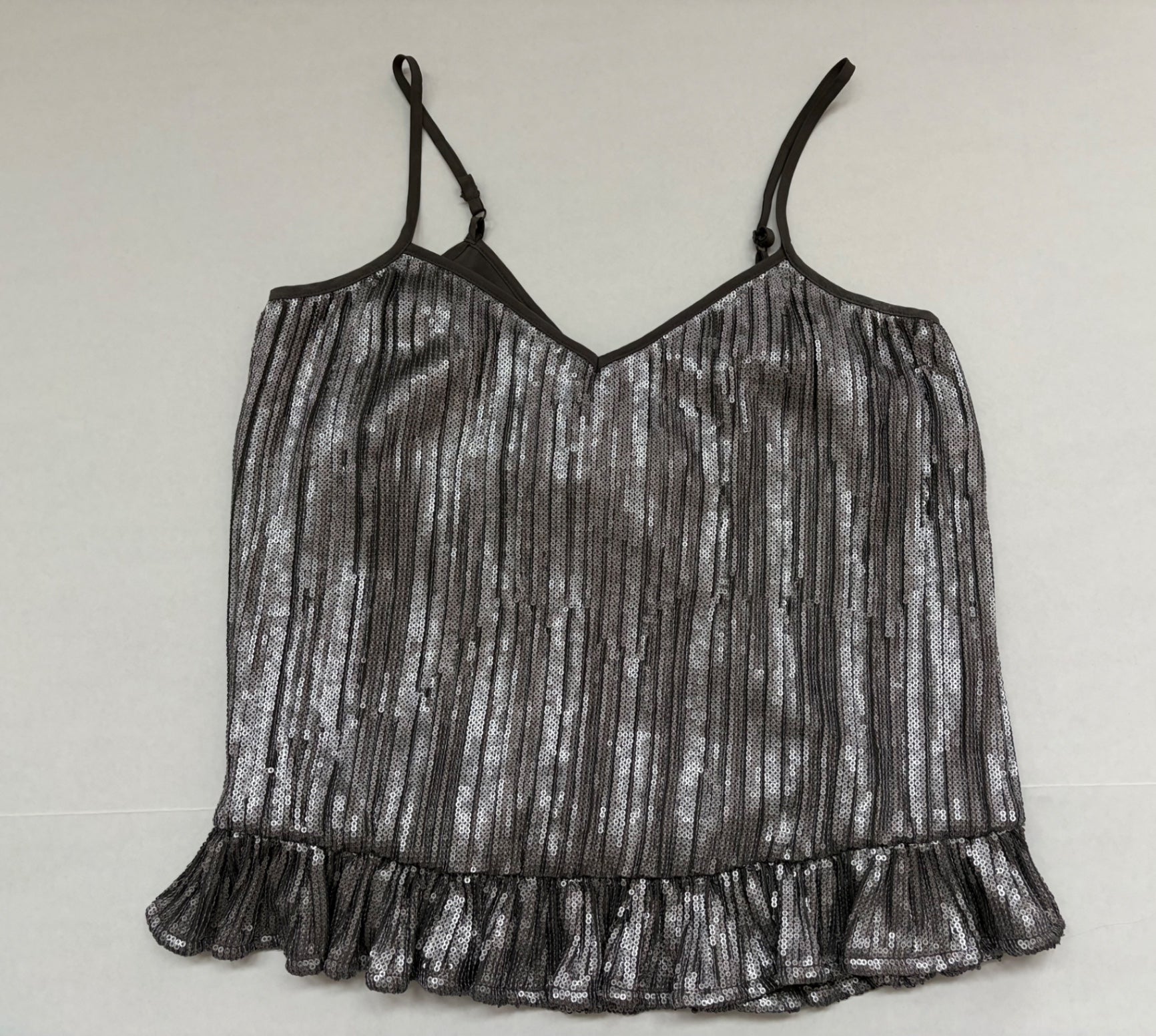 Anthropologie Tops 4 Silver and black Sequined fabric with polyester lining