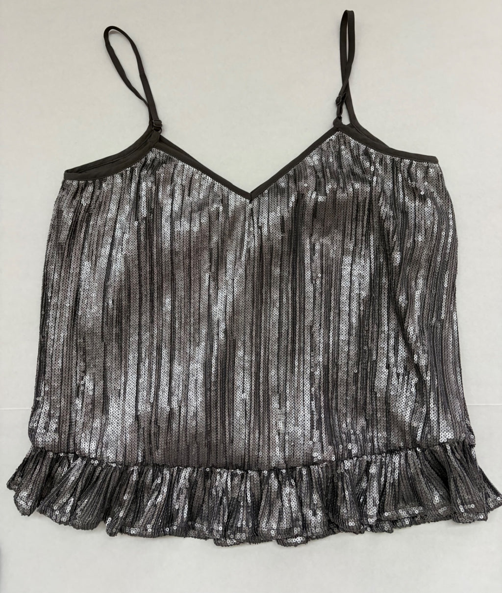 Anthropologie Tops 4 Silver and black Sequined fabric with polyester lining