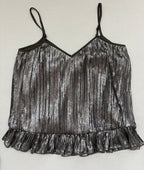 Anthropologie Tops 4 Silver and black Sequined fabric with polyester lining