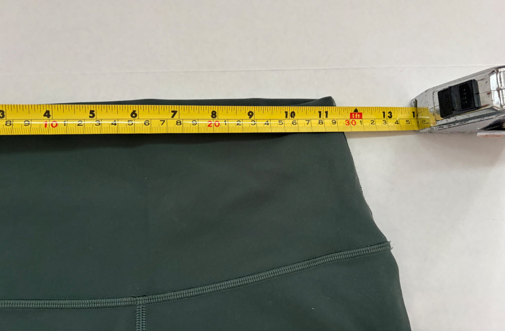 Lululemon Leggings 11W x 32L Dark Green Synthetic/Stretch Fabric