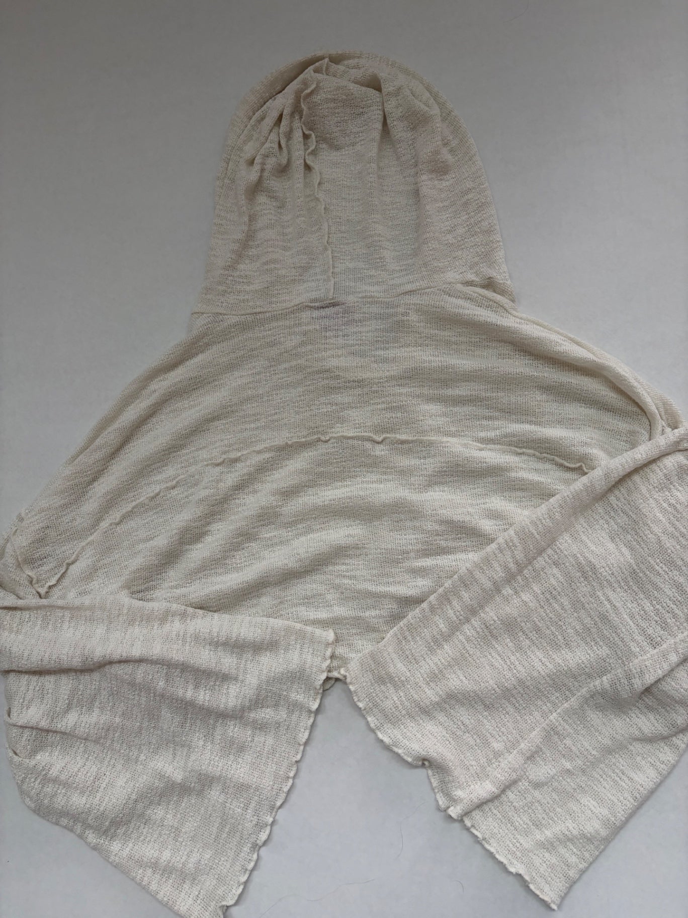 Out From Under Sweatshirts/Hoodies Small Beige/Off-white Knit, Mesh, Polyester, Rayon, Elastane