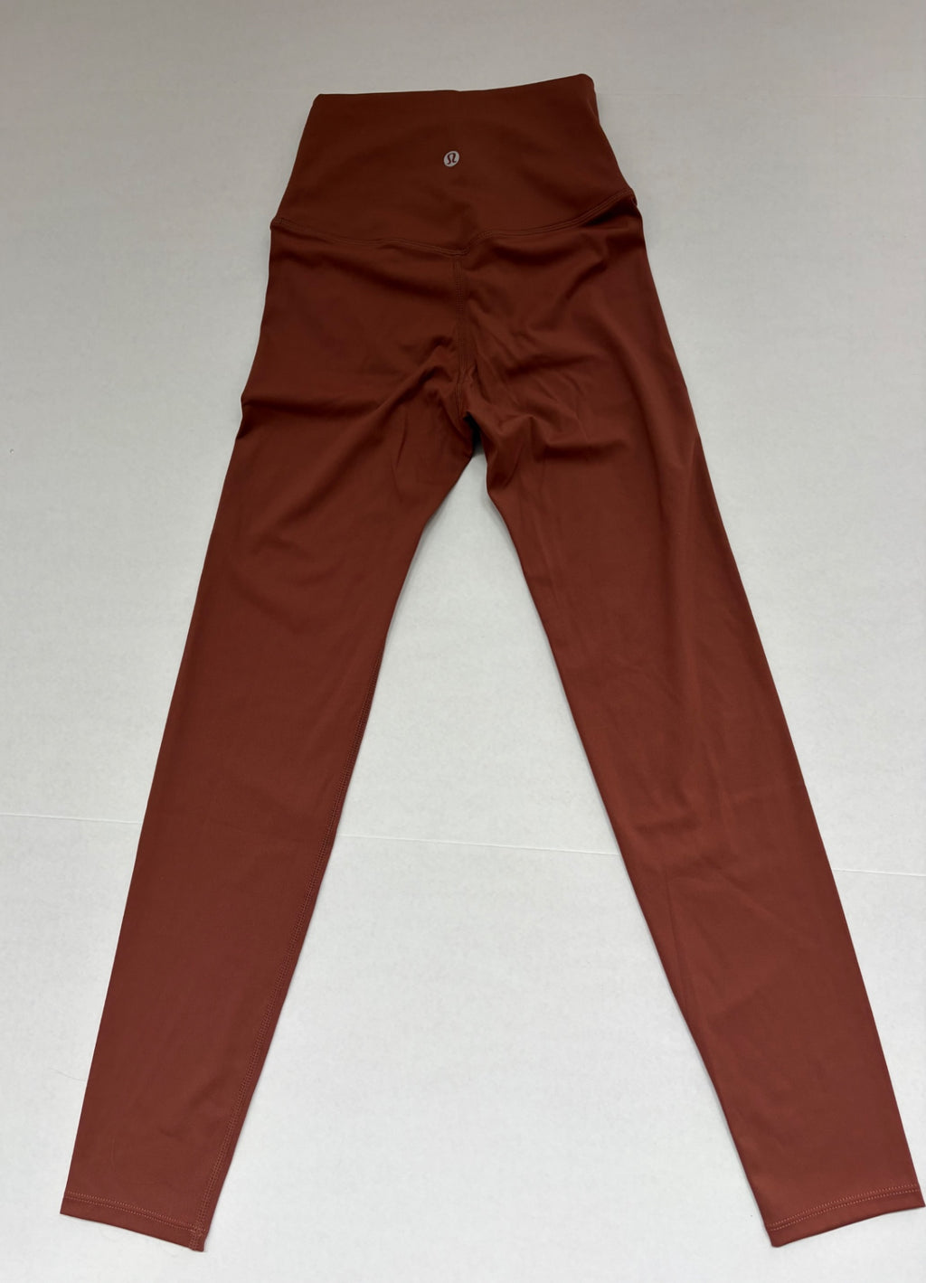 Lululemon Leggings 10W x 34L Rusty Brown Synthetics, likely a blend with stretch