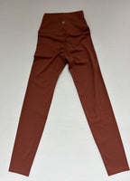 Lululemon Leggings 10W x 34L Rusty Brown Synthetics, likely a blend with stretch