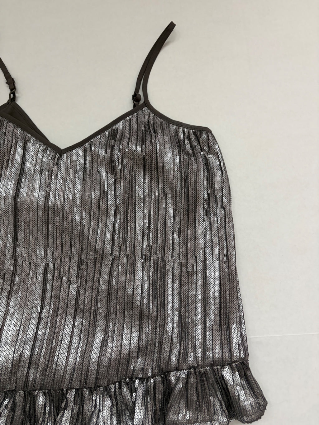 Anthropologie Tops 4 Silver and black Sequined fabric with polyester lining