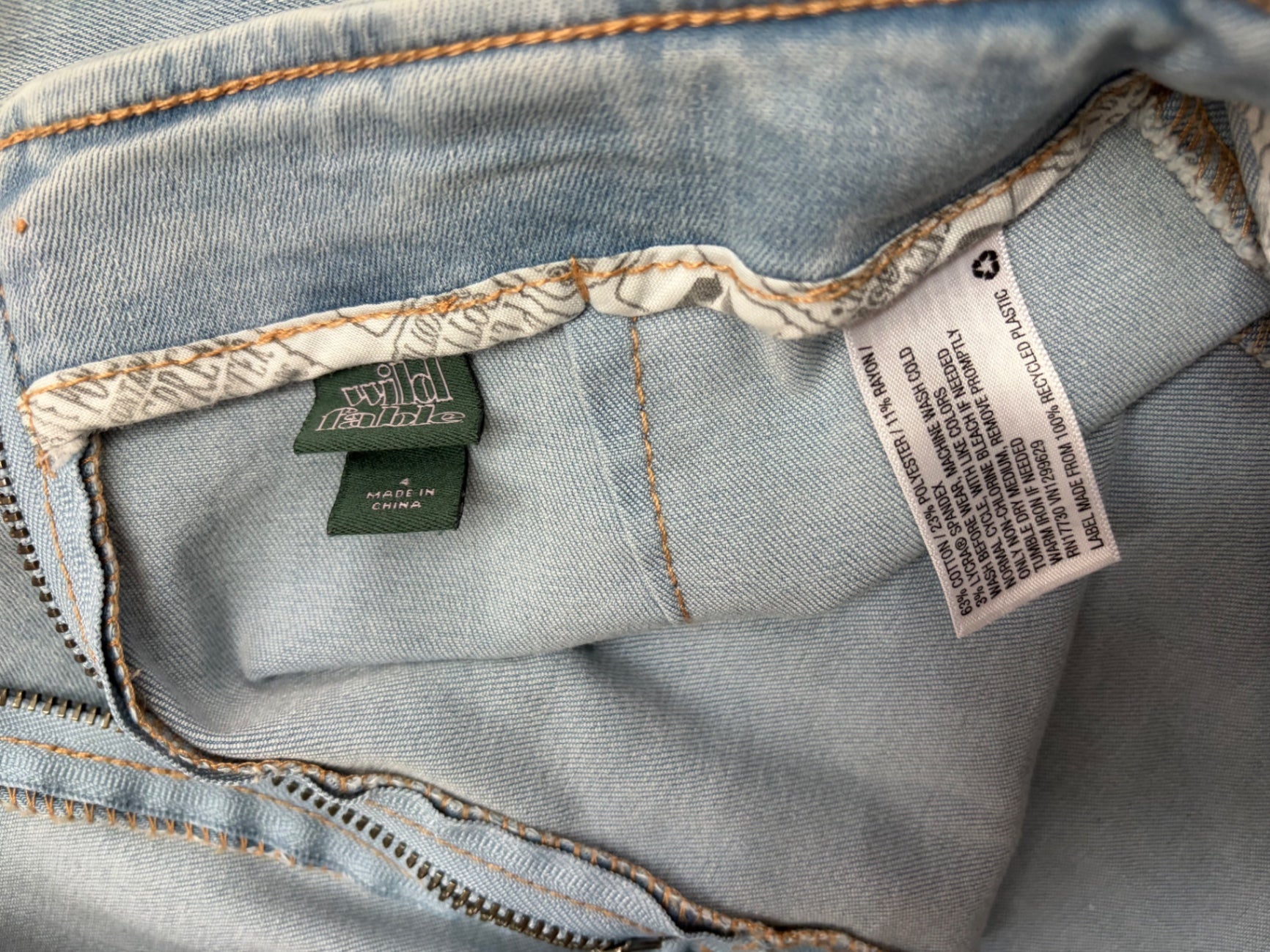 Wild Fable Skirts/Skorts 4 Light Blue Denim, Cotton, Polyester, Rayon, Spandex