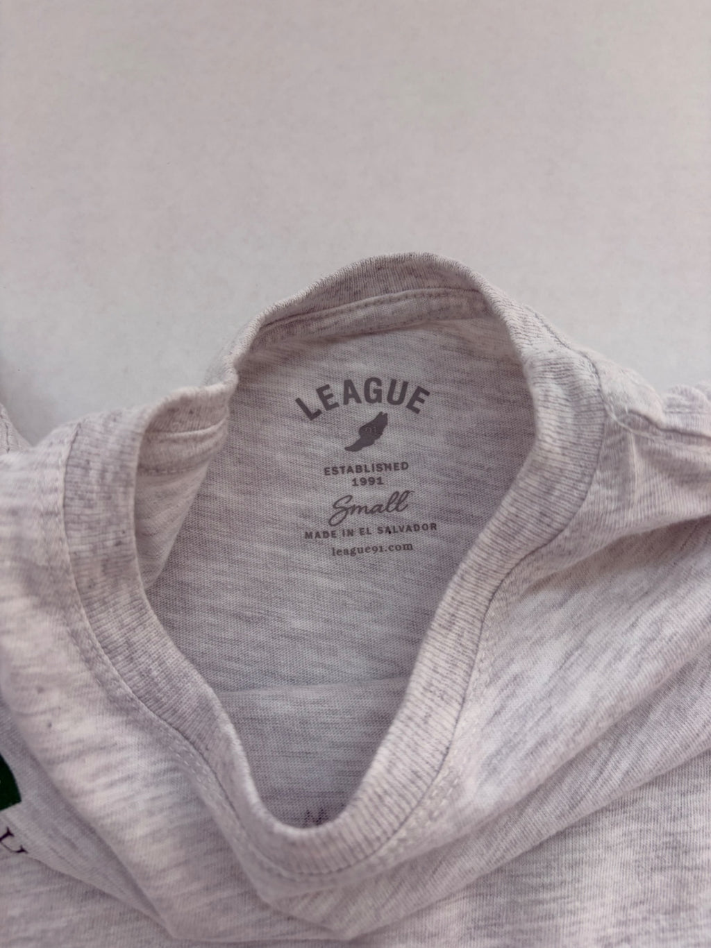 League T-Shirts Small Light Gray Cotton