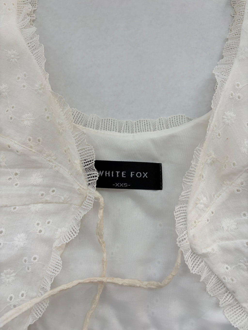 WHITE FOX Tops Extra Extra Small White Cotton
