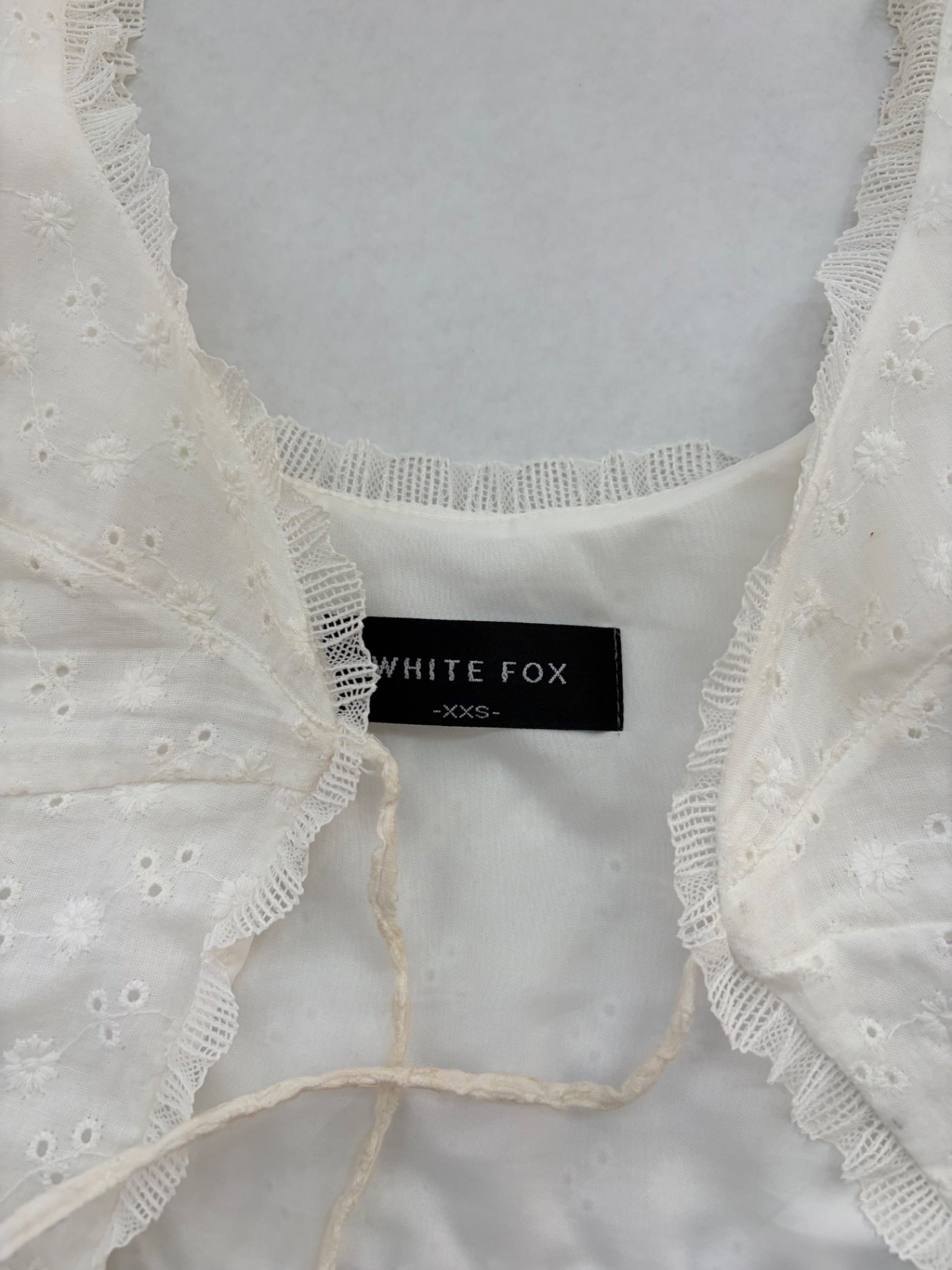 WHITE FOX Tops Extra Extra Small White Cotton