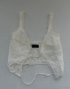 WHITE FOX Tops Extra Extra Small White Cotton