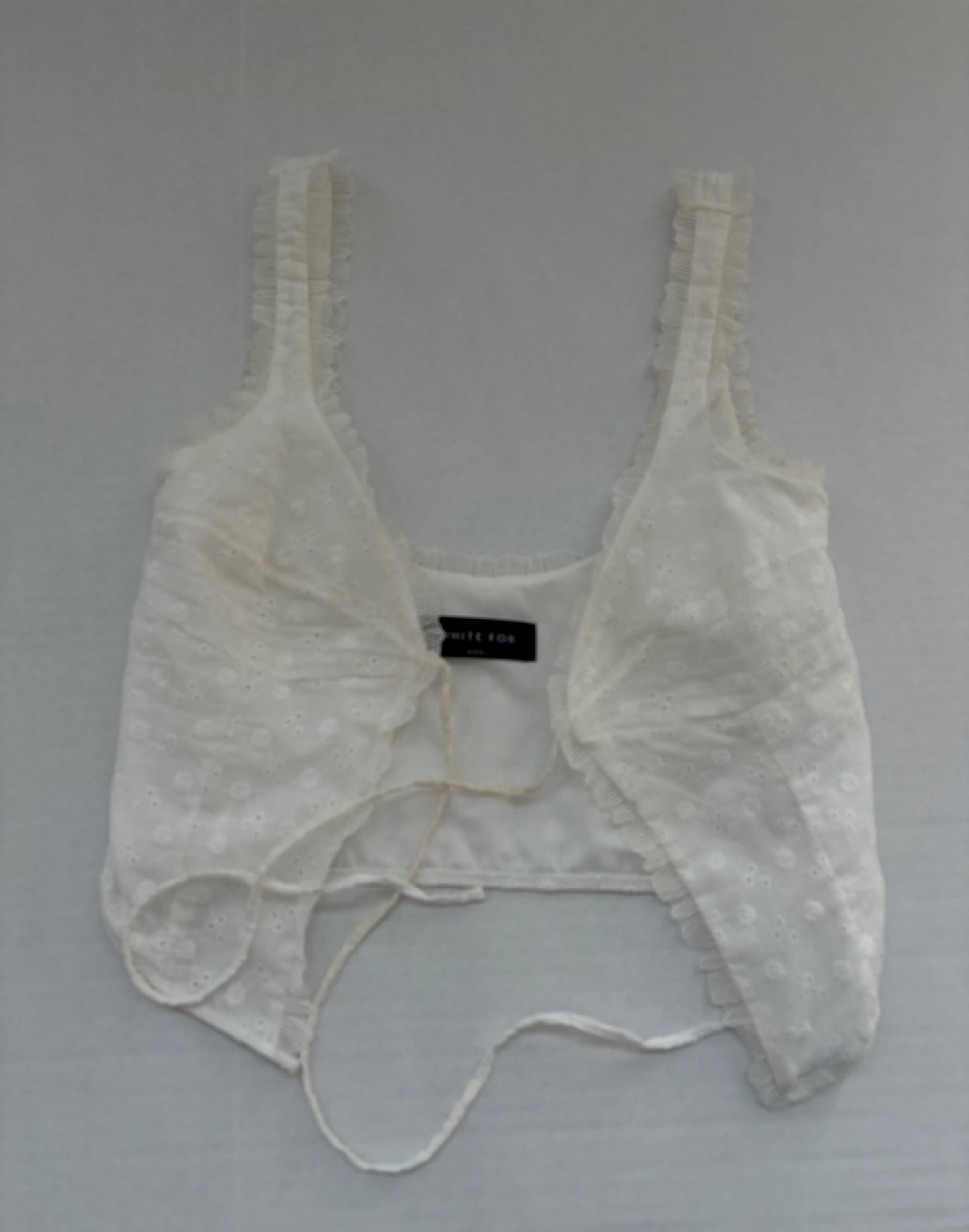 WHITE FOX Tops Extra Extra Small White Cotton