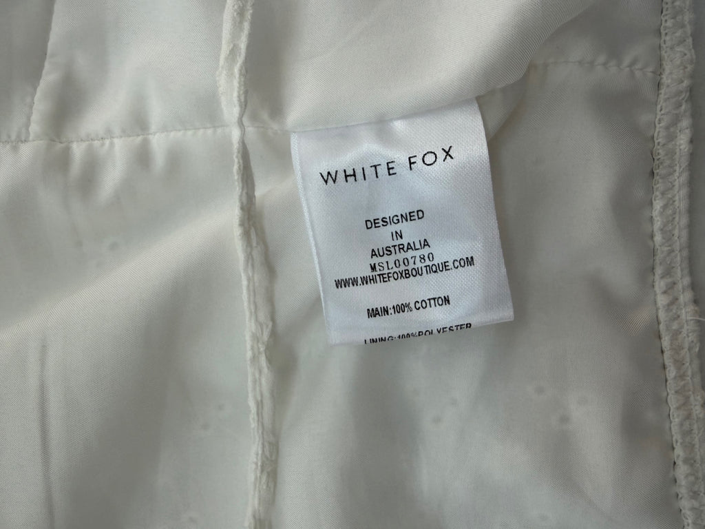 WHITE FOX Tops Extra Extra Small White Cotton
