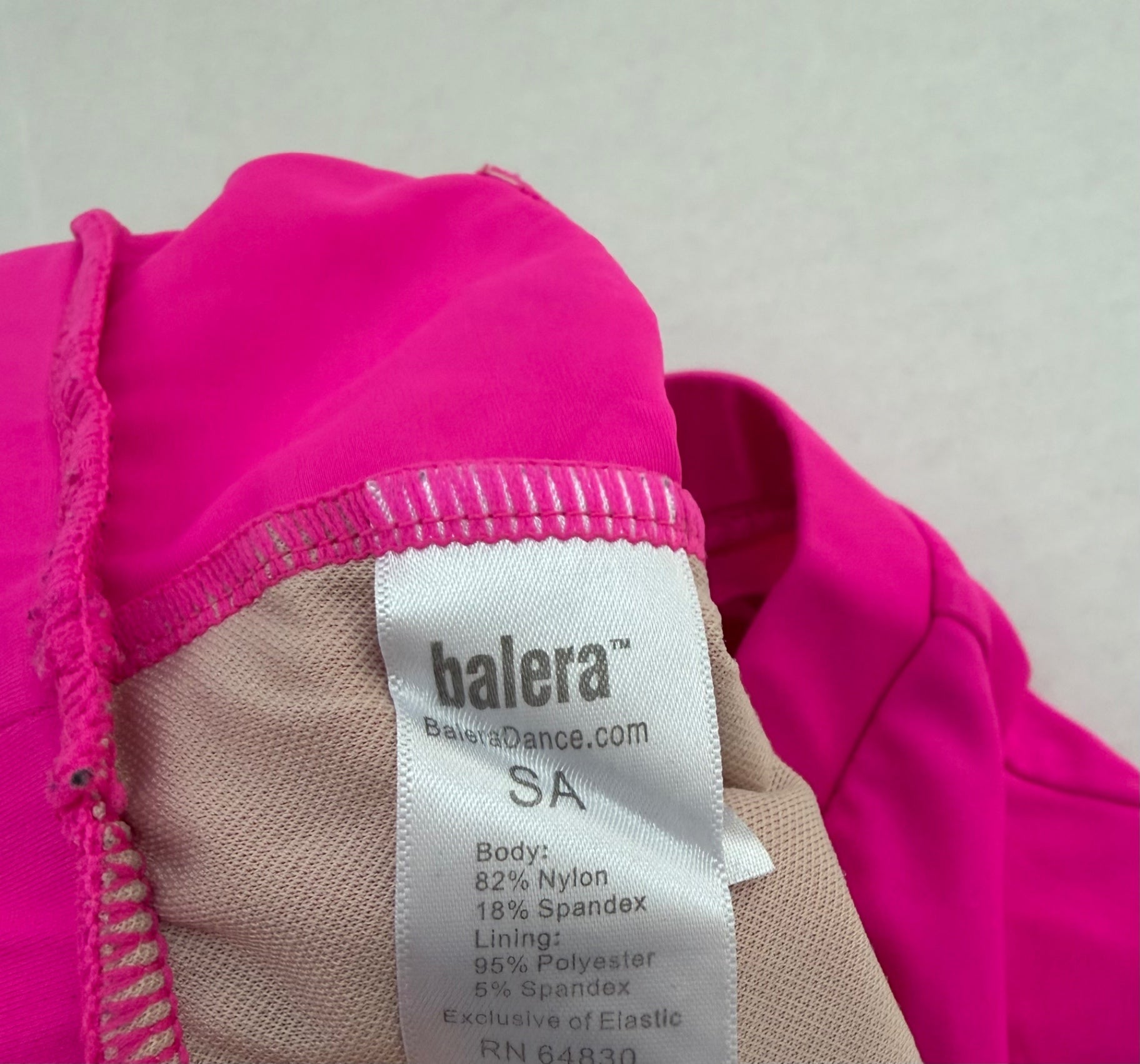 Balera Tops Small Pink Nylon, Spandex, Polyester