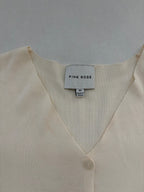 PINK ROSE Tops Extra Small Cream/Beige 80% Rayon, 20% Polyester