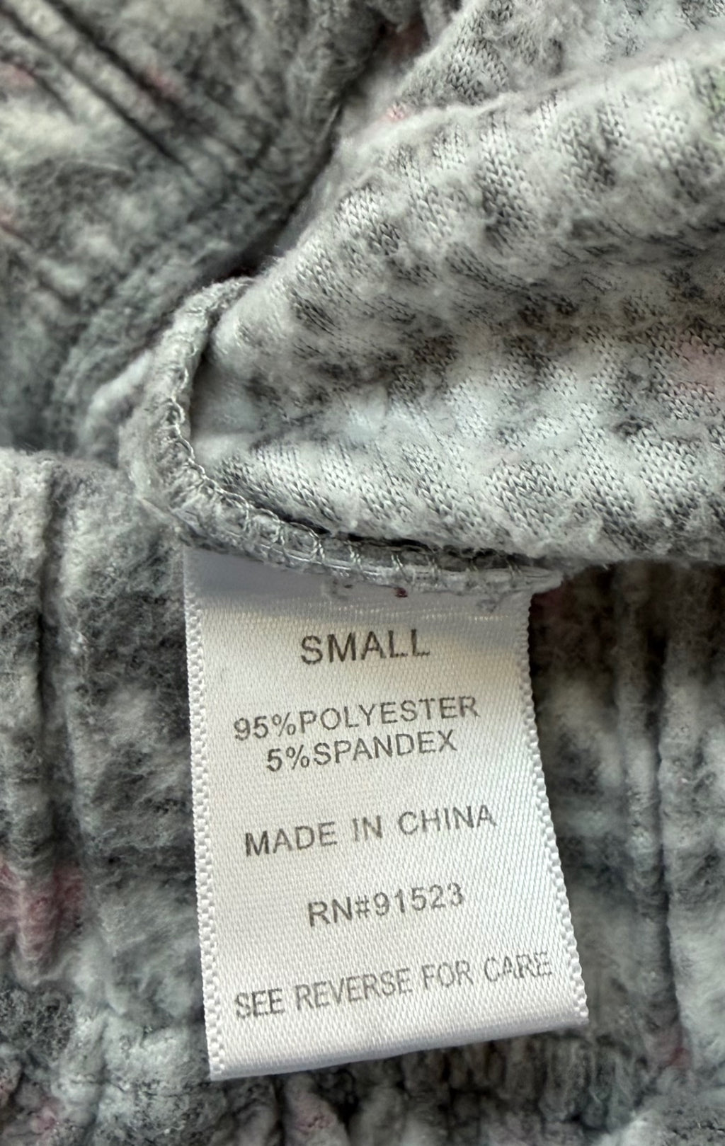 Unknown Pajamas Small Gray with pink and white accents Polyester and Spandex