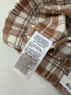 JCREW Pajamas Extra Small Brown and beige checkered Cotton