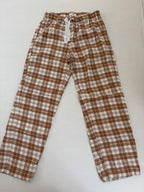 JCREW Pajamas Extra Small Brown and beige checkered Cotton