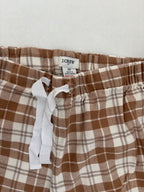 JCREW Pajamas Extra Small Brown and beige checkered Cotton