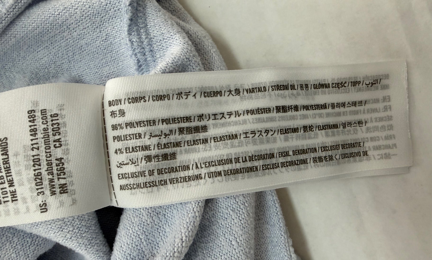 Hollister Pajamas Extra Small Light Blue Cotton blend (96% polyester, 4% elastane)