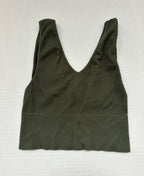 Unbranded Tops Small/Medium Olive green Ribbed knit/Polyester
