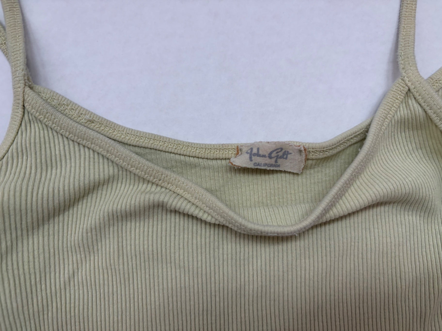 John Galt Tops One Size Lime Green Cotton