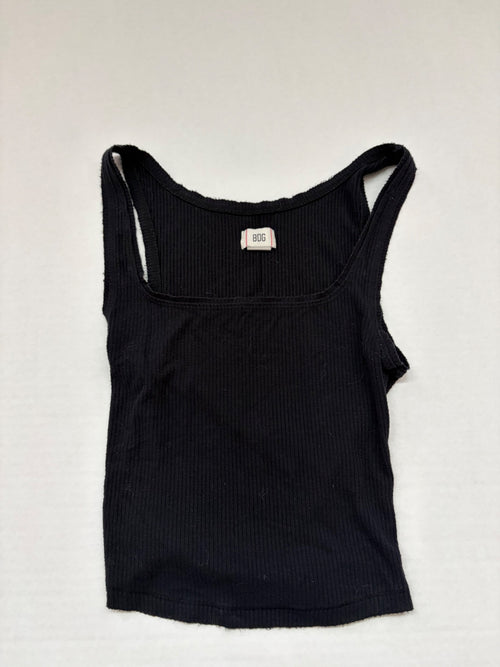 BDG Tops Small Black Ribbed fabric, polyester