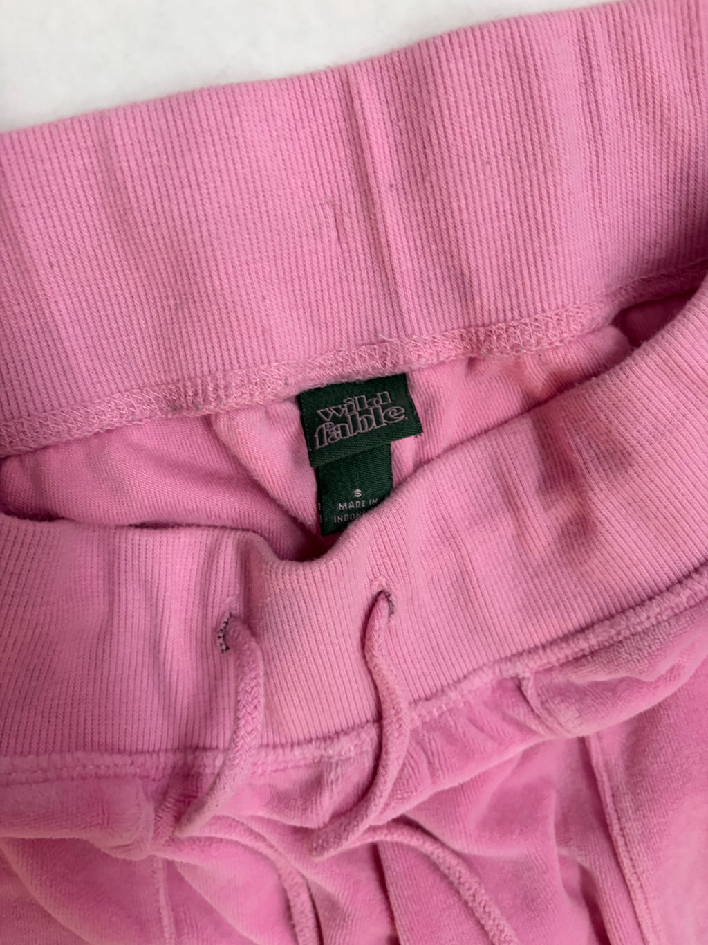 Wild Fable Sweatpants Small Pink Velvet, Cotton, polyester